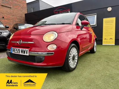 Used Fiat 500 Lounge 69 HP (50 kW) 2009 Red Cabriolet