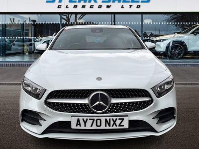 Used Mercedes A250 AMG line 218 HP (160 kW) 2020 White Hatchback