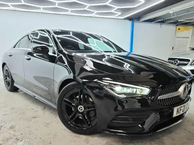 Used Mercedes CLA180 AMG Line Premium Plus 136 HP (100 kW) 2021 Black Coupe