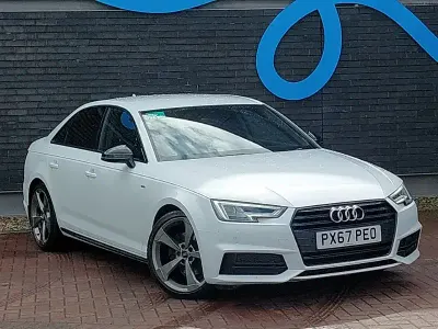 Used Audi A4 Black Edition 150 HP (110 kW) 2017 White Sedan