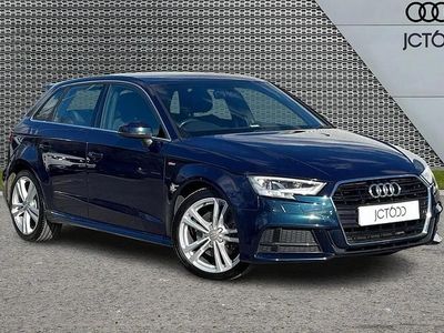 Used Audi A3 S-Line 190 HP (139 kW) 2018 Blue Sedan