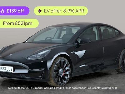 Black Used 2023 Tesla Model 3 Performance Sedan | £27,428 (A bit pricey)