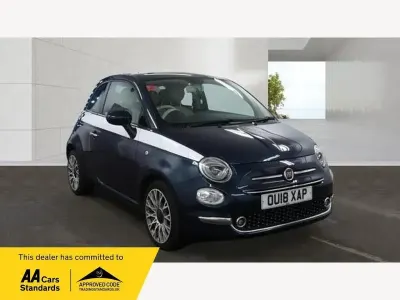 Used Fiat 500 Lounge 69 HP (50 kW) 2018 Blue Hatchback