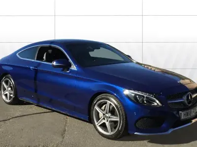 Used Mercedes C200 AMG Line Premium Plus 184 HP (135 kW) 2018 Blue Coupe