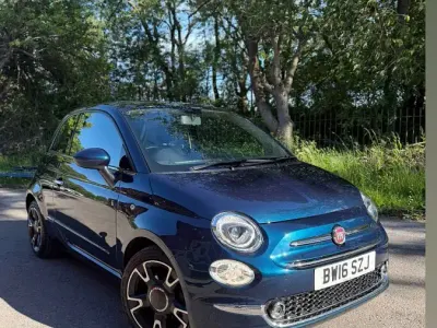 Used Fiat 500 Lounge 105 HP (77 kW) 2016 Blue Hatchback