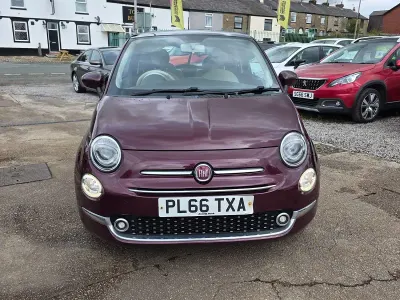 Used Fiat 500 Lounge 69 HP (50 kW) 2016 Red Hatchback