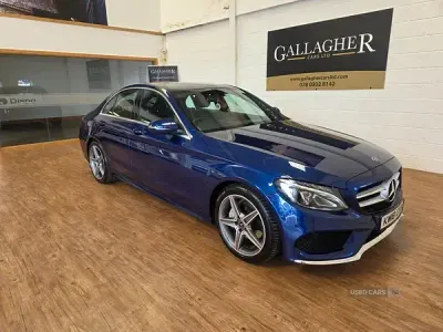 Used Mercedes C220 AMG line 2018 Blue Sedan