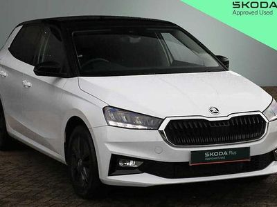 Used Skoda Fabia Design Edition 116 HP (85 kW) 2025 Moon white metallic black magic pearl effect Hatchback