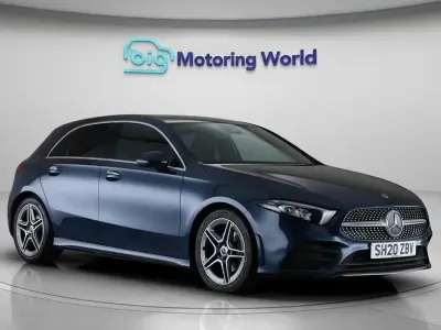 Used Mercedes A200 AMG line 163 HP (119 kW) 2020 Blue Hatchback