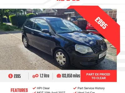 Used VW Polo 55 HP (40 kW) 2005 Black Hatchback