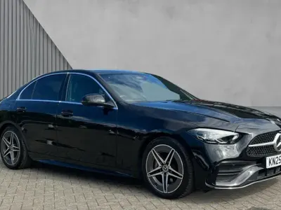 Used Mercedes C200 AMG line 204 HP (150 kW) 2025 Obsidian black metallic