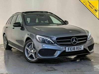used Mercedes C350e C Class 2.06.4kWh AMG Line (Premium Plus) G-Tronic+ (s/s) 5dr HIGH SPEC SUNROOF SVC HISTORY Estate 2018
