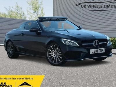 Used Mercedes C200 AMG line 2018 Black Cabriolet