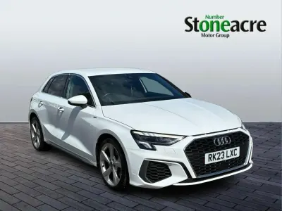 Used Audi A3 S-Line 110 HP (80 kW) 2023 White Sedan