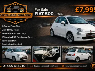 Used Fiat 500 Pop Star 69 HP (50 kW) 2016 White Hatchback