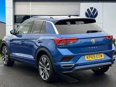 Usado VW T-Roc R-line 115 HP (84 kW) 2019 Azul SUV