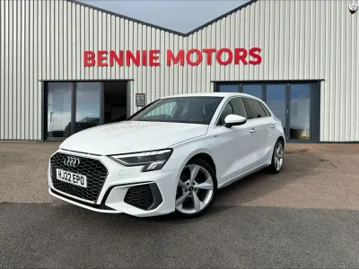 Used Audi A3 S-Line 150 HP (110 kW) 2022 White Sedan