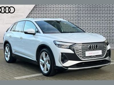 White Used 2023 Audi Q4 e-tron S-Line SUV | £29,917 (A bit pricey)