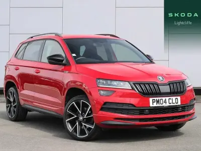 Used Skoda Karoq SportLine 150 HP (110 kW) 2021 Red SUV