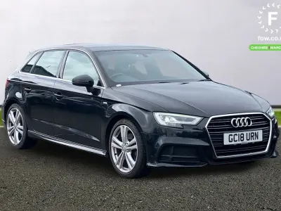 Używany Audi A3 S-Line 190 KM (139 kW) 2018 Czarny Sedan/Limuzyna