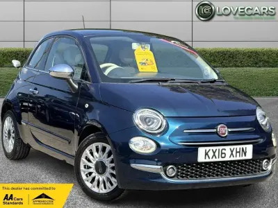 Used Fiat 500 Lounge 69 HP (50 kW) 2016 Blue Hatchback