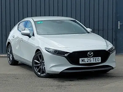 Used Mazda 3 Exclusive-Line 140 HP (102 kW) 2025 White Hatchback