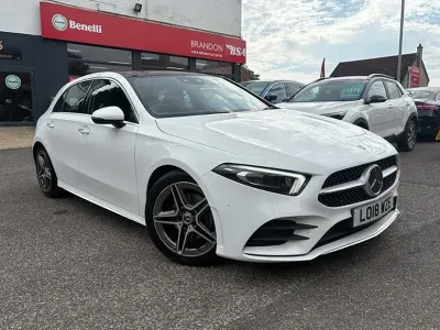 Used Mercedes A200 AMG Line Premium Plus 163 HP (119 kW) 2018 White Hatchback