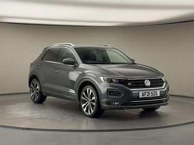 Indium gray metallic/indium gray metallic Used 2021 VW T-Roc R-line SUV | £17,900 (Fair price)
