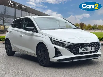New Hyundai i20 Blackline 90 HP (66 kW) 2026 White Hatchback