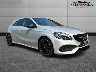 Used Mercedes A200 AMG line 136 HP (100 kW) 2018 Silver Hatchback