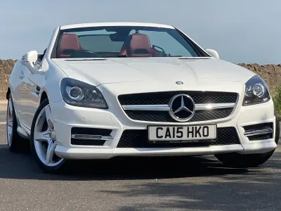 Begagnad Mercedes SLK250 AMG 2015 Vit Cab