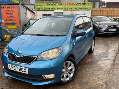 Used Skoda Citigo SE L 75 HP (55 kW) 2017 Blue Hatchback