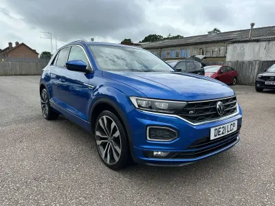 Used VW T-Roc R-line 150 HP (110 kW) 2021 Blue SUV