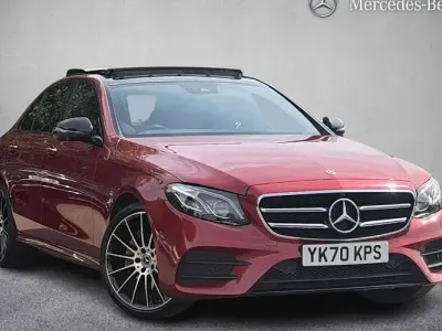 Used Mercedes E220 AMG line 194 HP (142 kW) 2020 Red Sedan