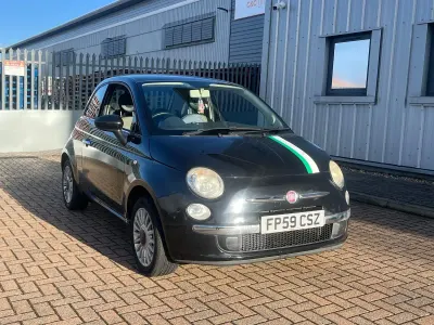 Used Fiat 500 Lounge 100 HP (73 kW) 2009 Black Cabriolet