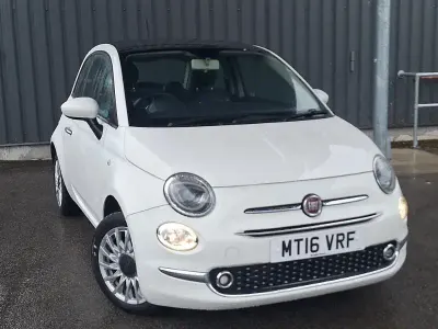 Used Fiat 500 Lounge 69 HP (50 kW) 2016 White Hatchback