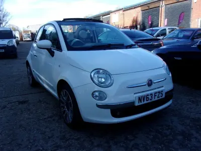 Käytetty Fiat 500 Lounge 69 HP (50 kW) 2014 Valkoinen Avoauto