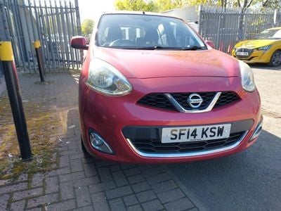 Begagnad Nissan Micra Acenta 80 HK (58 kW) 2014 Röd Halvkombi