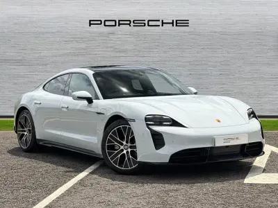 Used Porsche Taycan Performance Package 500 kW (680 HP) 2023 Carrara white Sedan