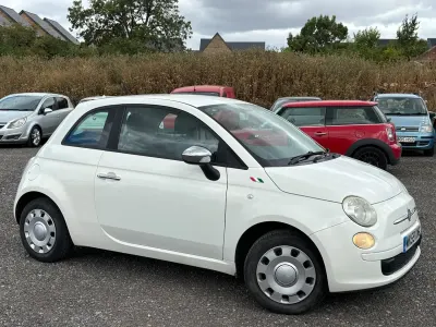 Used Fiat 500 Pop 69 HP (50 kW) 2009 White Cabriolet