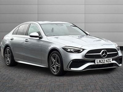 Used Mercedes C300e AMG line 313 HP (230 kW) 2022 High tech silver Sedan