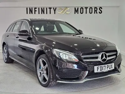 Used Mercedes C350e AMG Line Premium 2017 Black Estate