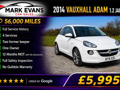 Used Vauxhall Adam Jam 2014 White Hatchback