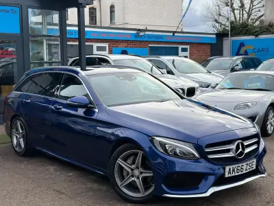 Used Mercedes C220 AMG Line Premium 170 HP (125 kW) 2016 Blue Estate