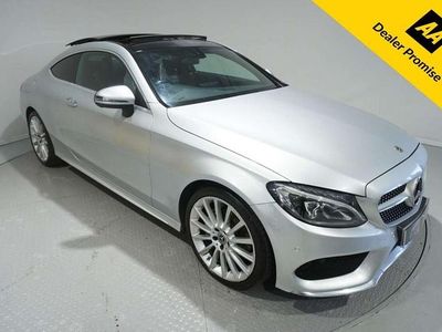Used Mercedes C220 AMG Line Premium 170 HP (125 kW) 2017 Silver Coupe