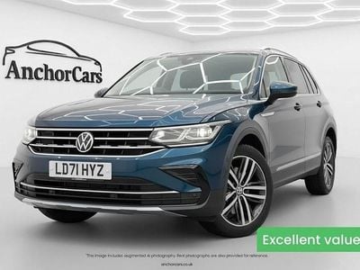 Blue Used 2021 VW Tiguan Elegance SUV | £17,495 (Good price)