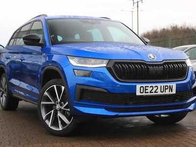 Used Skoda Kodiaq SportLine 150 HP (110 kW) 2022 Race blue metallic SUV