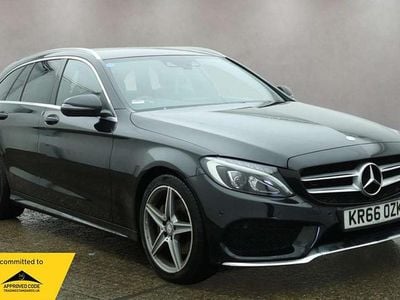 Used Mercedes C220 AMG line 170 HP (125 kW) 2016 Black Estate