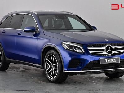 Brilliant blue Used 2017 Mercedes GLC250 AMG line Estate | £18,990 (Good price)