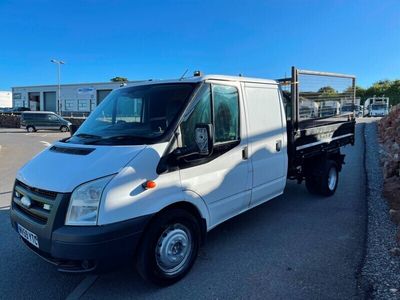 used Ford Transit D/Cab TDCi 100ps CAGE TIPPER FLATBED NEW MOT AND NO VAT